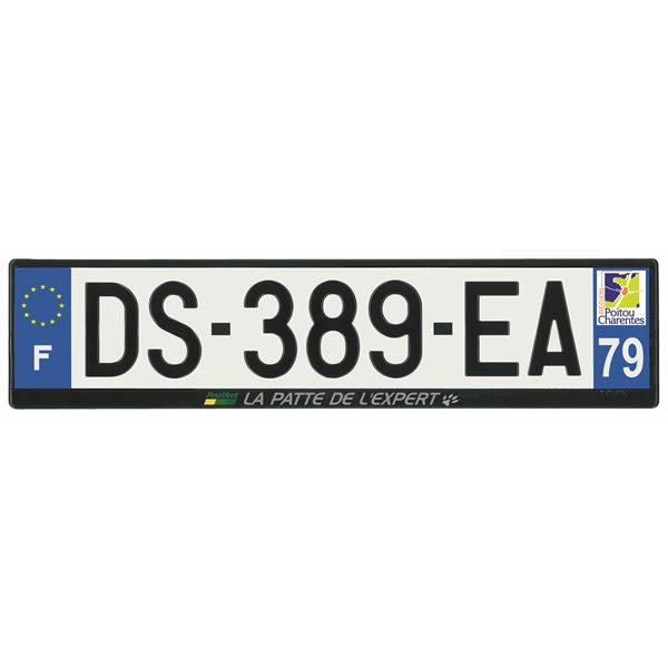 Plaque immatriculation alu basic 520 x 120 mm département 79