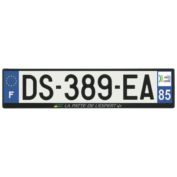 Plaque immatriculation alu basic 520 x 120 mm département 85
