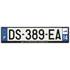 Plaque immatriculation alu basic 520 x 120 mm département 974