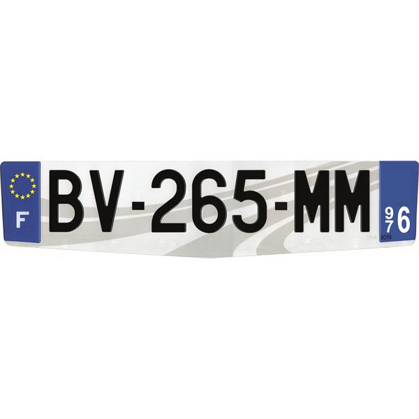 Plaque immatriculation alu Premium 520 x 120 mm département 976