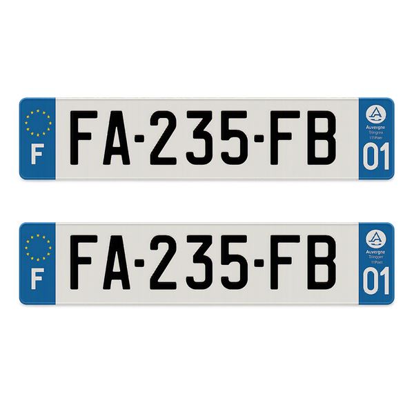 Jeu de 2 plaques d'immatriculation Class x1