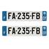Jeu de 2 plaques d'immatriculation Class x1