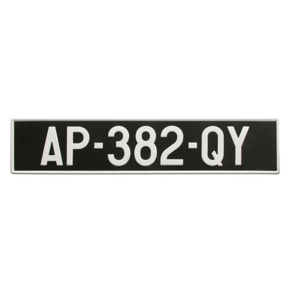 Plaque immatriculation de collection alu 520 x 110 mm
