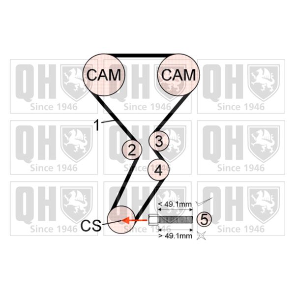 1 kit de distribution Quinton Hazell QBK749