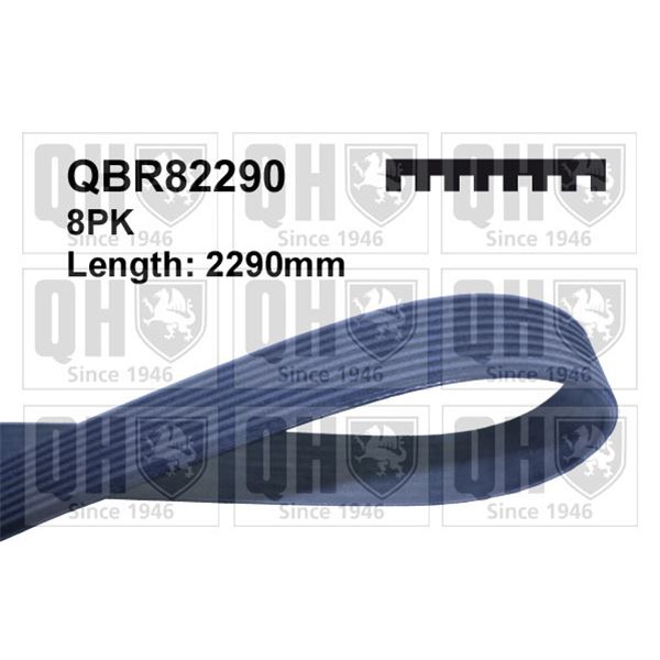 1 courroie d'entrainement Quinton Hazell QBR82290