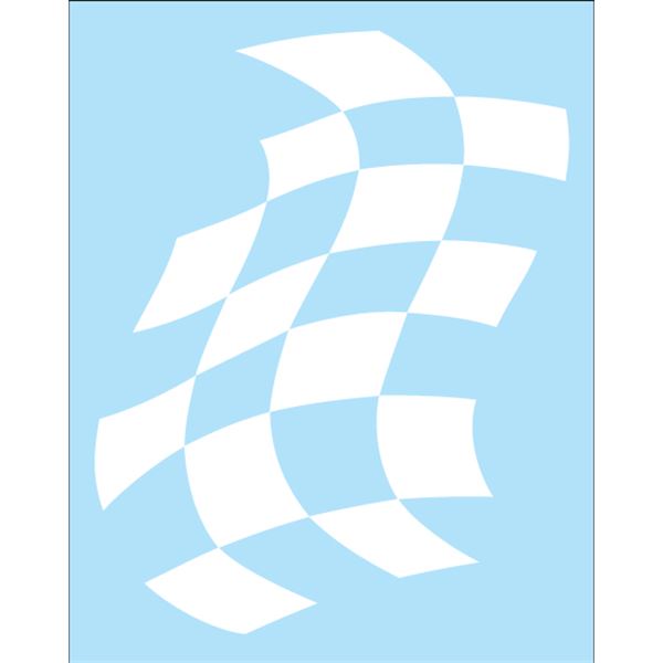 Autocollant voiture damier blanc Cadox
