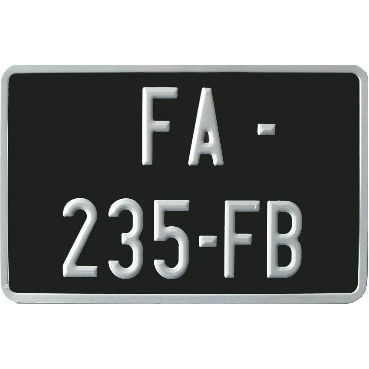 Plaque Immatriculation De Collection Alu 210 X 130 Mm