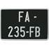Plaque immatriculation de collection alu 210 x 130 mm