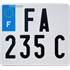 Plaque immatriculation cyclo alu Prof 140 x 120 mm