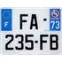 Plaque immatriculation moto plastique ES 170 x 130 mm département 69