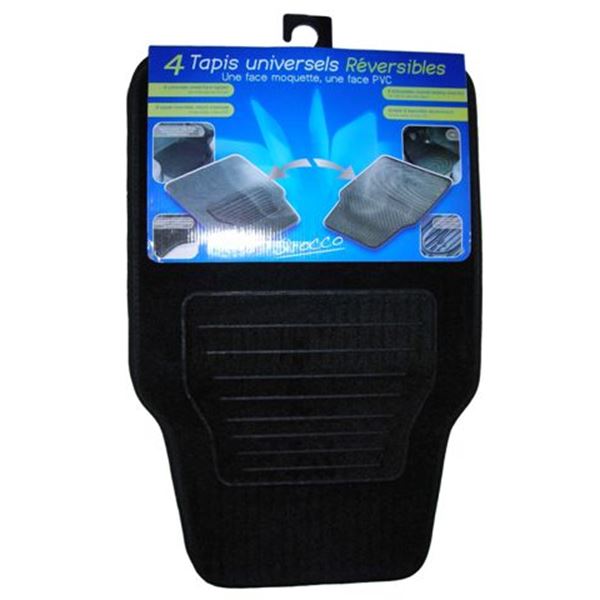 4 tapis PVC/moquette reversible Siroco
