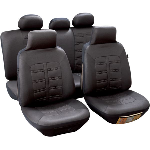 Housses de sièges noires adaptables Taille 3 Custo Magic