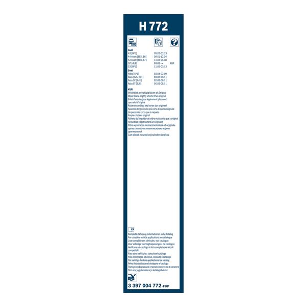 1 balai d'essuie-glace Bosch H772