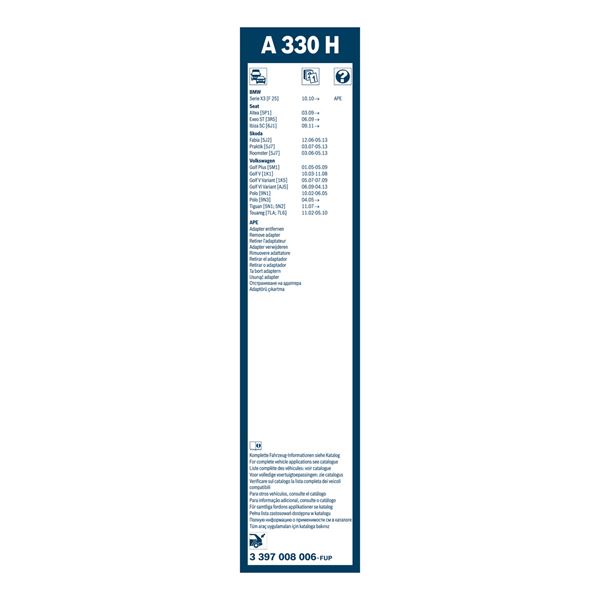 1 balai d'essuie-glace Bosch A330H
