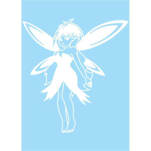 Sticker carrosserie fée blanche Cadox