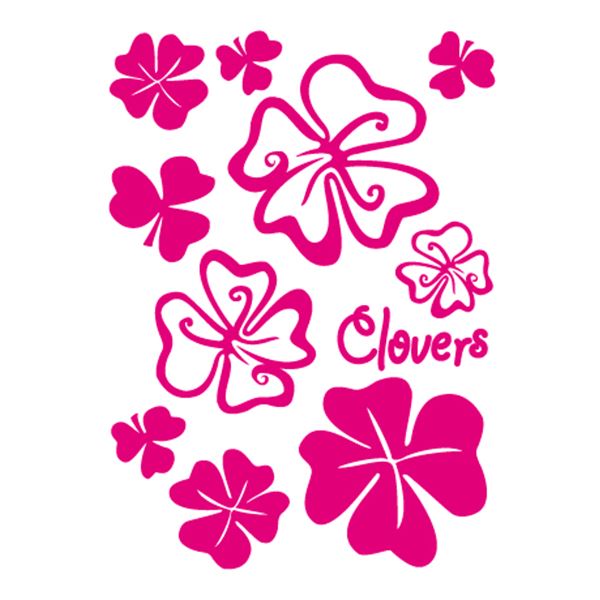 Sticker carrosserie fleuri noir Cadox