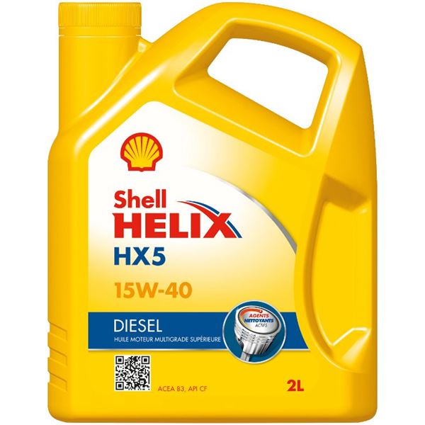 Huile moteur SHELL Helix Super Diesel 15W40 2L