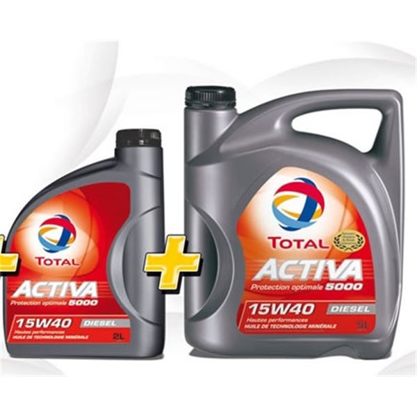 Huile minerale enrichie Essence Total Activa 5000 15W40
