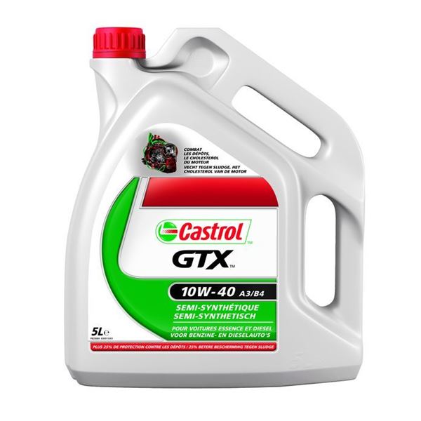 Huile moteur semi-synthétique Castrol GTX 10W40 A3/B3 5L