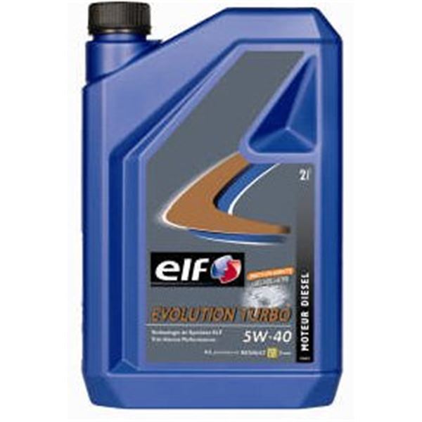 Huile de vidange technologie de synthèse Diesel Elf Evolution Turbo 5W-40 2L