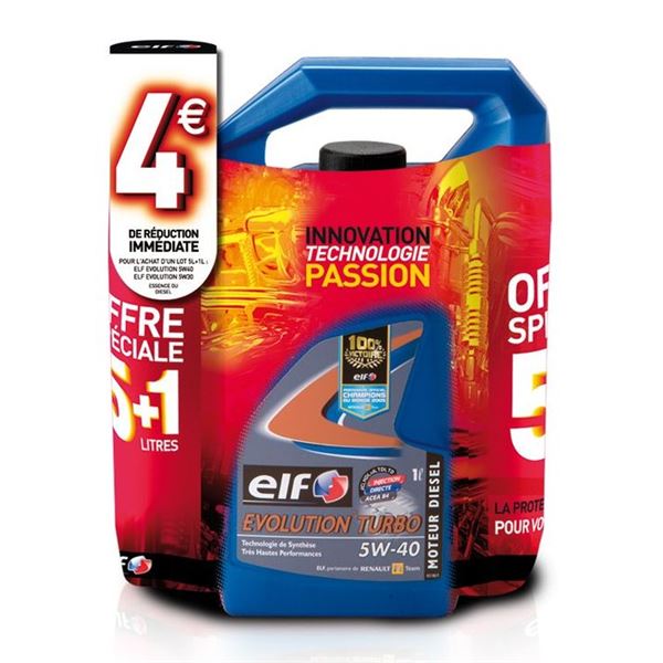 Huile Elf Evolution Essence 5w40 5L+1L