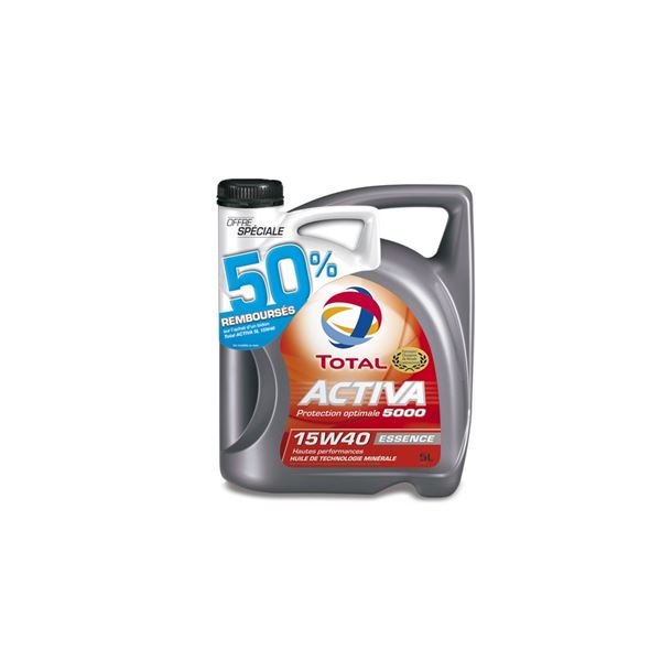 Huile moteur essence Total 15W40 5L