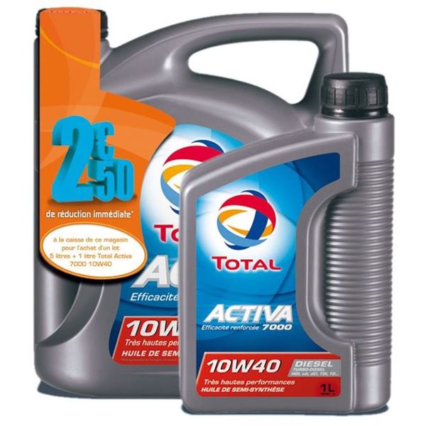 huile moteur Total Activa 7000 10w40 diesel