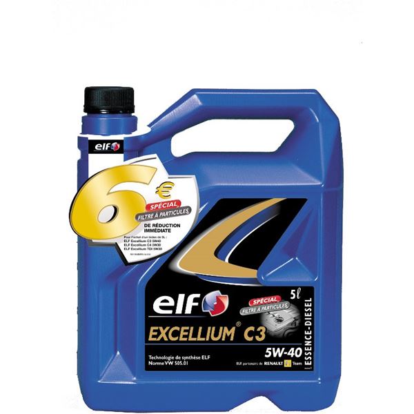 Huile moteur ELF EXCELLIUM C3 5W40 5L