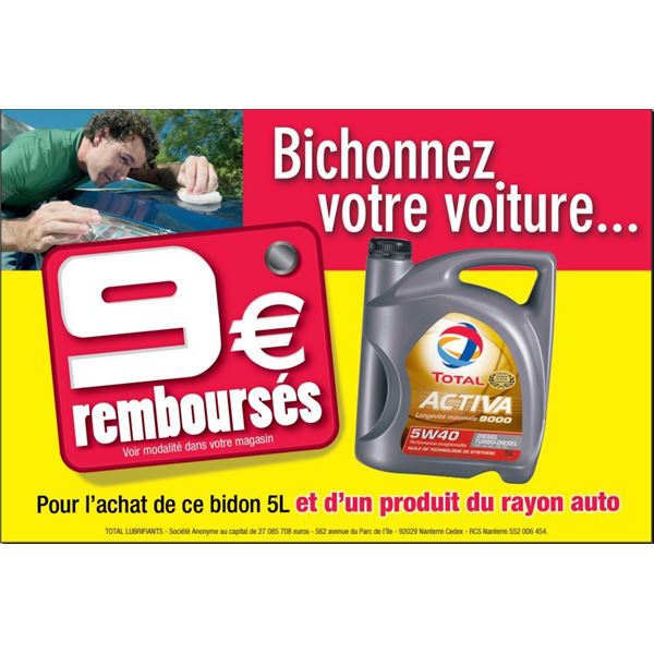 Huile moteur TOTAL Activa 9000 5w40 Offre promo