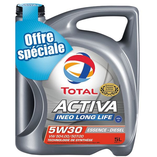 Huile moteur TOTAL ACTIVA LONG LIFE essence/diesel 5W30  5L