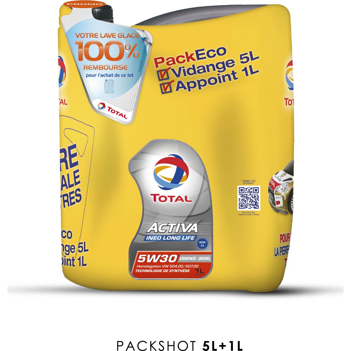 Huile Moteur Total Activa Long Life Essence/diesel 5w30 5+1l+ Lg100% Remboursé