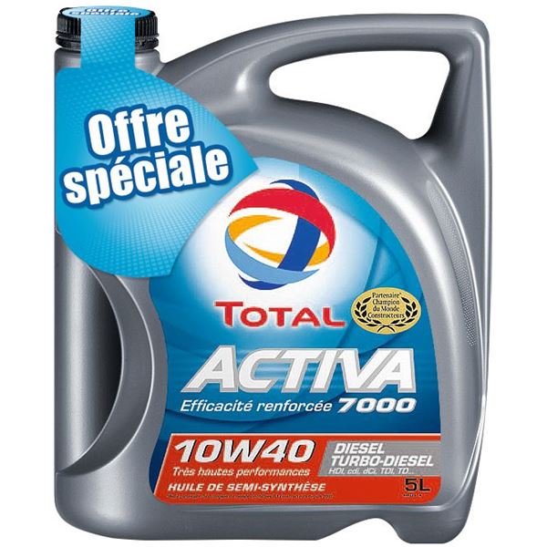 Huile moteur TOTAL Activa 7000 Diesel 10W40 5L