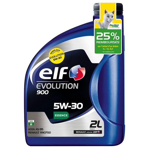 Huile moteur ELF EVOLUTION 900 essence 5W30 2L