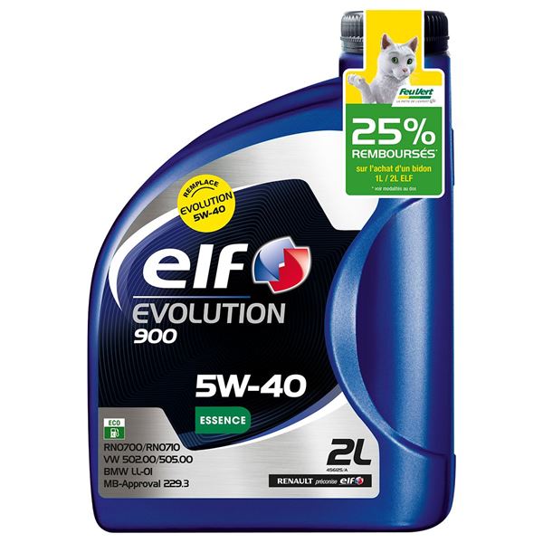 Huile moteur ELF EVOLUTION 900 essence 5W40 2L