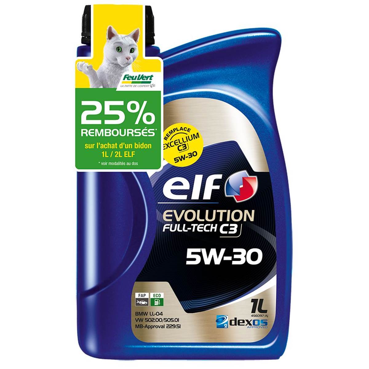Huile Moteur Elf Evolution Fulltech C3 Essence Et Diesel 5w30 1l