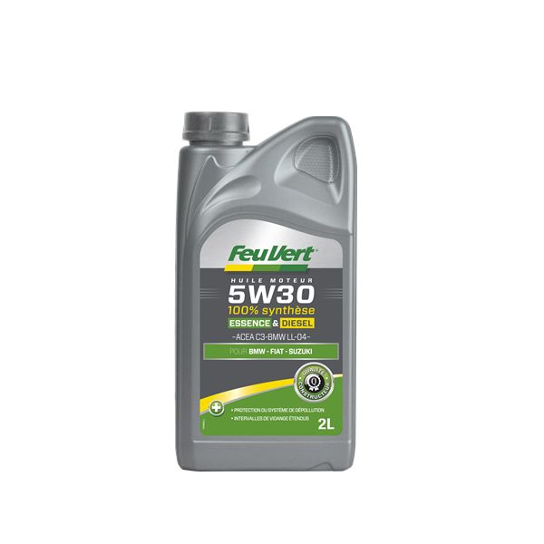 Huile moteur FEU VERT C3 Essence/Diesel 5W30 2L