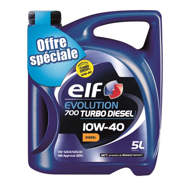 Huile moteur ELF Evolution 700 ST ESSENCE, de viscosité 10W40 5L