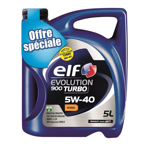 Huile moteur ELF Evolution 900 ESSENCE, de viscosité 5W40 5L