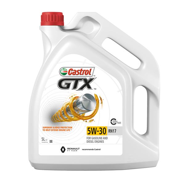 Huile moteur CASTROL GTX RN17 C3 Essence/Diesel 5W30 5L