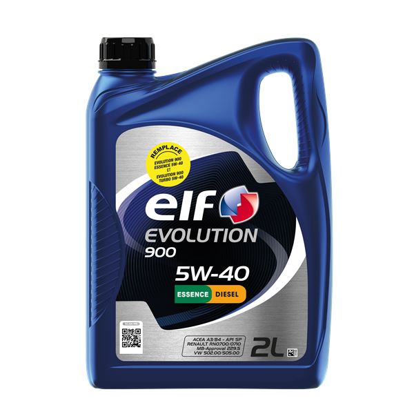 Huile moteur ELF Evolution 900 Essence/Diesel 5W40 2L