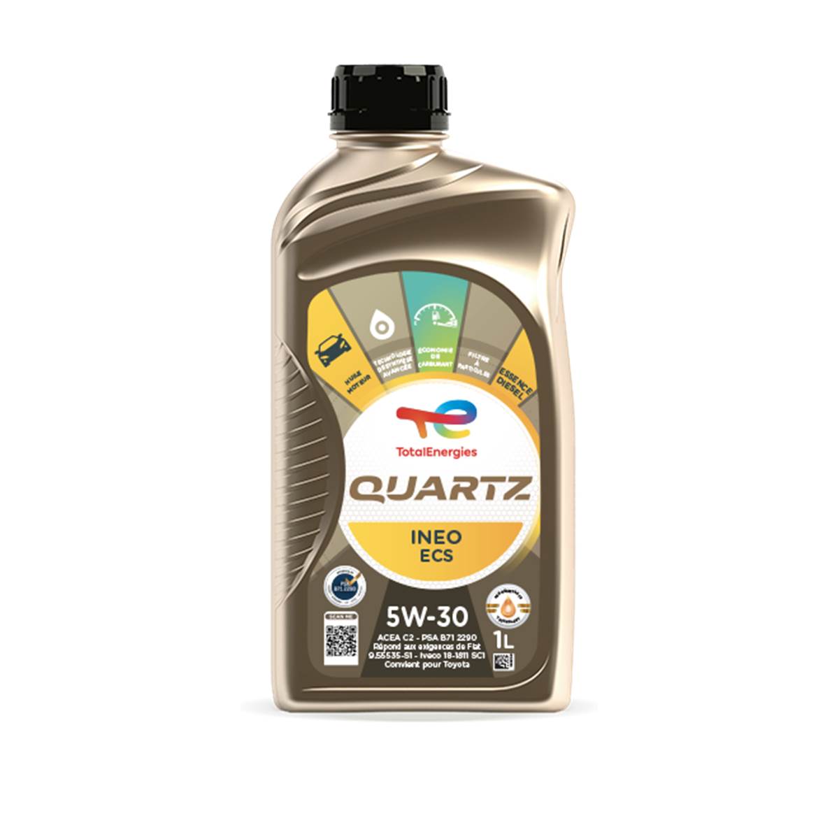 Huile Moteur Total Quartz Ineo Ecs 5w30 C2 Essence/diesel 1l