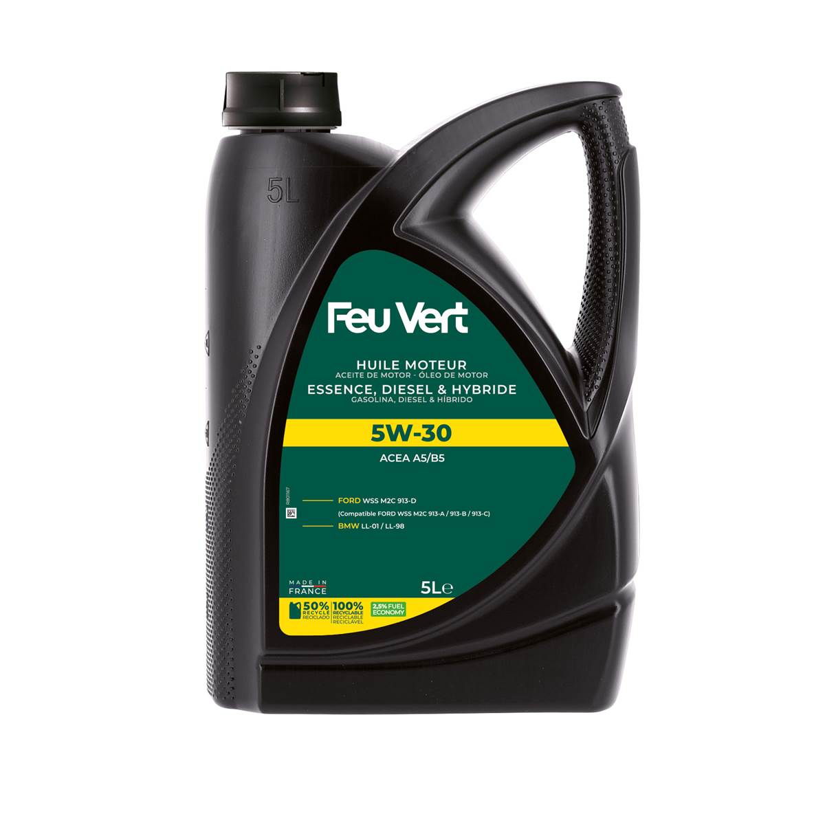 Huile Moteur Feu Vert 913d Essence/diesel 5w30 5l