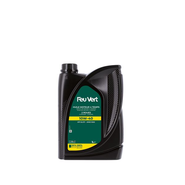 Huile moteur semi-synthèse 4T 10W40 pour 2 roues Feu Vert 1l
