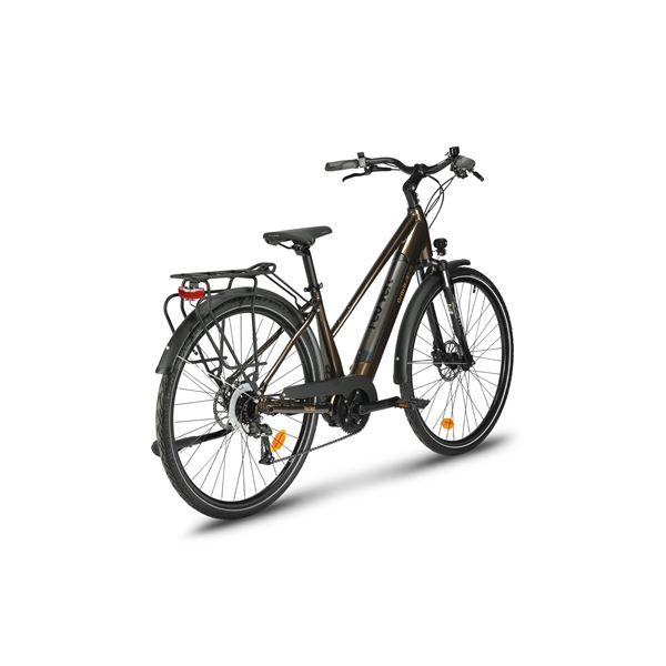 Vélo de ville électrique mixte Feu Vert Gravit-E 95 bronze