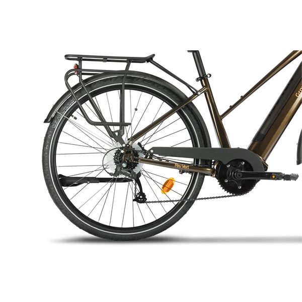 Vélo de ville électrique mixte Feu Vert Gravit-E 95 bronze