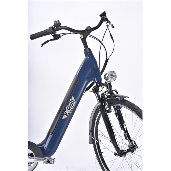 Vélo de ville électrique mixte Feu Vert E-Roll 72 bleu