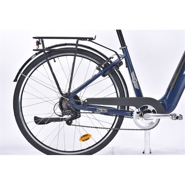 Vélo de ville électrique mixte Feu Vert E-Roll 72 bleu