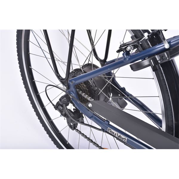 Vélo de ville électrique mixte Feu Vert E-Roll 72 bleu