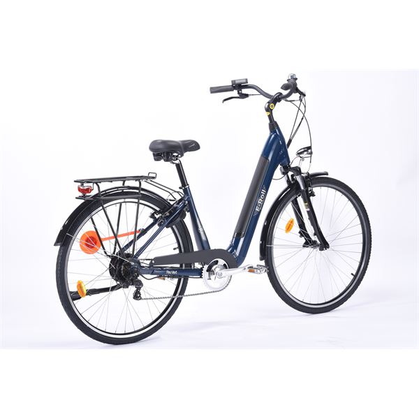 Vélo de ville électrique mixte Feu Vert E-Roll 72 bleu