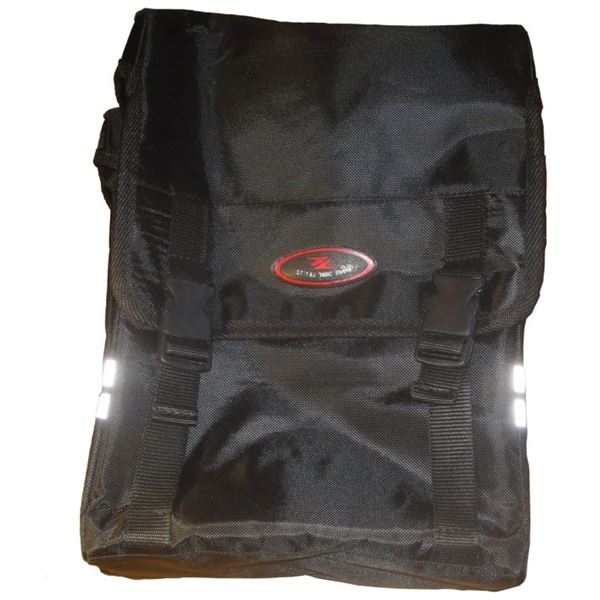 Sacoches cavalières tissu noir pour vélo